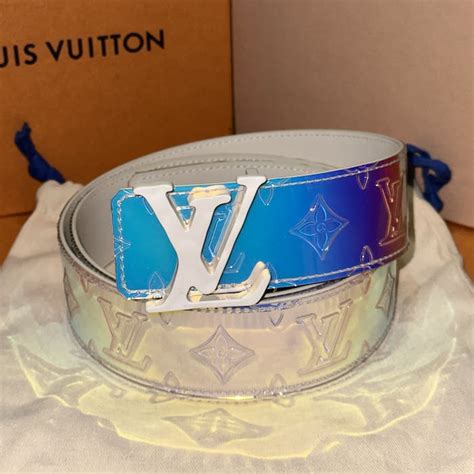 louis vuitton lv shape belt monogram 40mm prism fake|louis vuitton unisex belt.